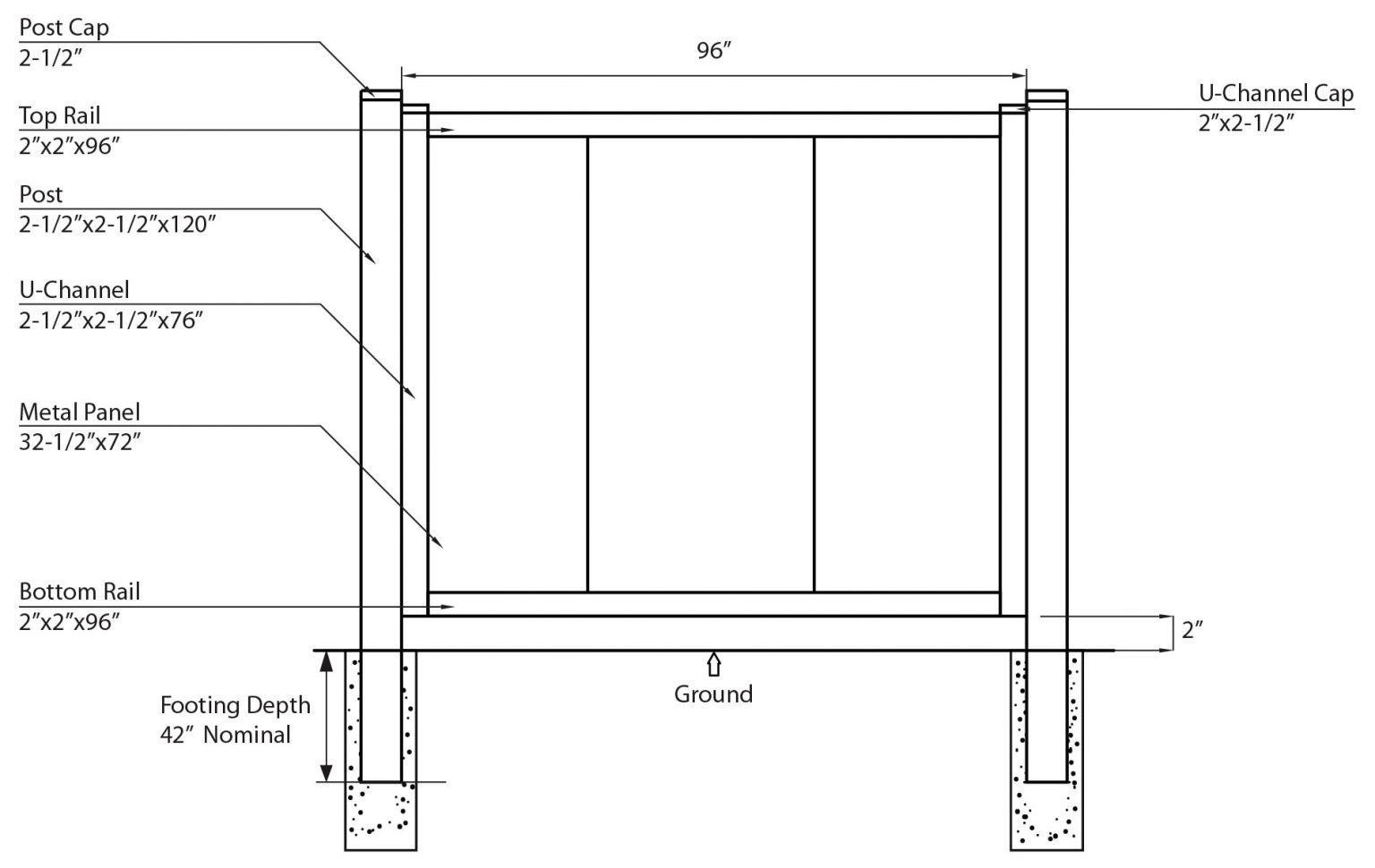 Ornamental Fence Spec Drawings Malden Metals