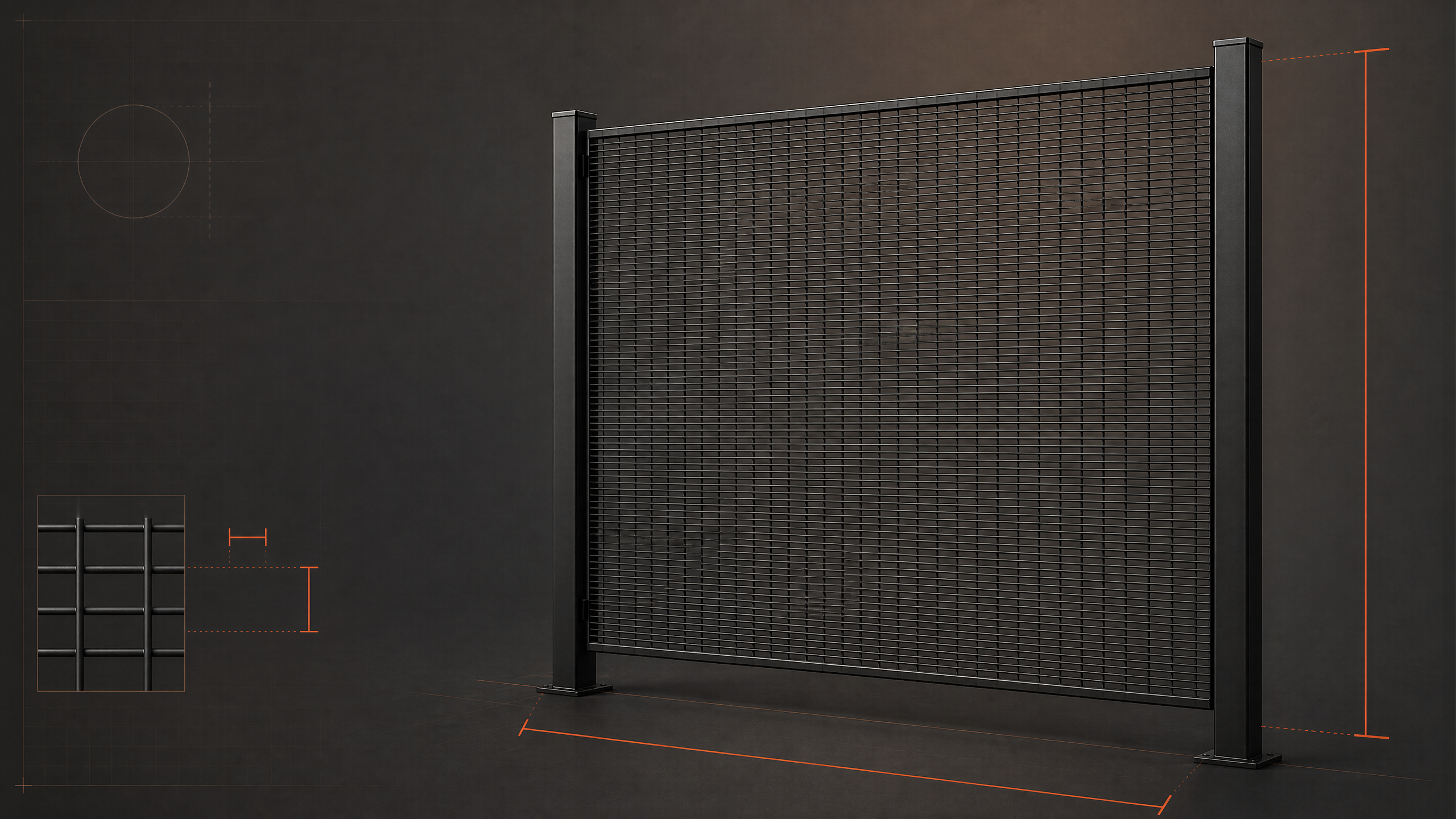 Technical concept visualization of a Malden Fortress panel